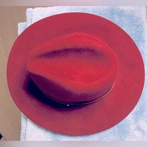 Classic fedora wide brim hat